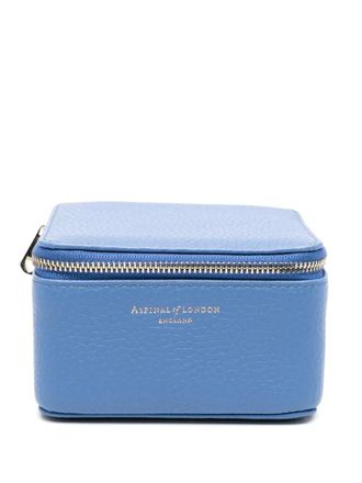 Aspinal of London leather jewellery box (11cm x 8cm) - unisex - Calf Leather - One Size - Blue