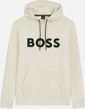 HUGO BOSS Mens Hugo Boss Mens Natural Soody Hooded Sweatshirt - White - Size: 40