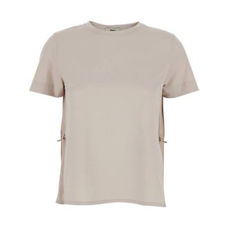 Herno T-Shirts, female, Pink, Size: XL Crew Neck T-Shirt