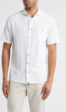 Johnnie-O Tasca Short Sleeve Button-Up Shirt in White at Nordstrom Rack, Size Xx-Large