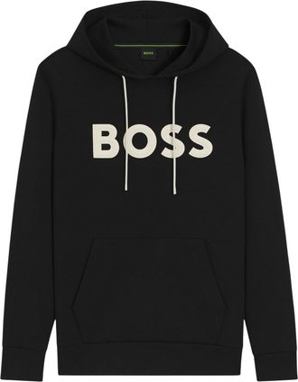 HUGO BOSS Hugo Hoodie voor heren met reli&euml;flogo (Zwart)