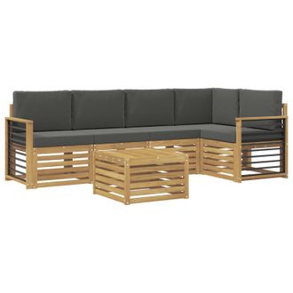 vidaXL Conjunto De Sof&aacute;s De Exterior 6 Pcs Blanco Y Antracita Vidaxl