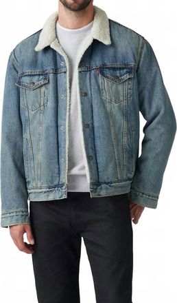 Levi's Type Iii Sherpa Trucker Jacket In Blue