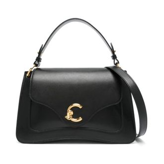 Coccinelle Handbags, female, Black, Size: ONE SIZE Elegant Leather Handbag in Black