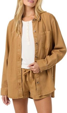O'Neill Sevie Cotton Shacket in Woodshack at Nordstrom, Size Xx-Large