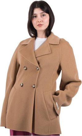 Sportmax Beige Jas Stijlvol Model - Dames - Blazers - Beige - 2XS - Katoen - Jassen