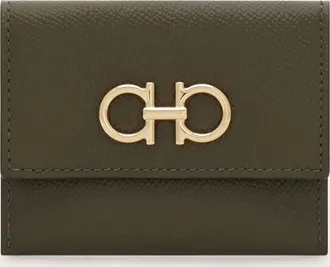 Ferragamo Women Gancini credit card holder Green