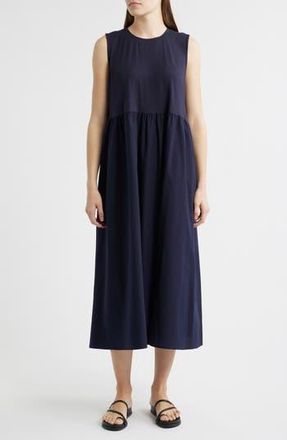 Eileen Fisher Sleeveless Organic Cotton Midi Dress in Ink at Nordstrom Rack, Size Xx-Small