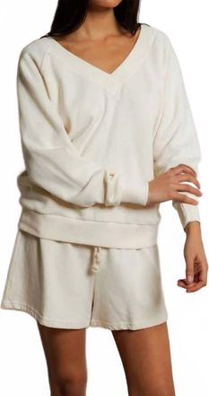 perfectwhitetee Womens Sinead French Terry Sweatshirt In Ivory