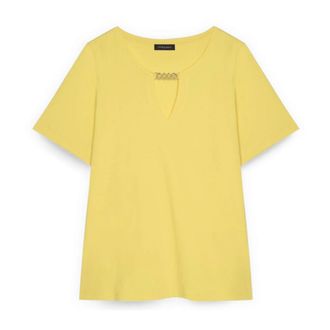 Fiorella Rubino Dames, Tops, Geel, Maat: XL Katoen