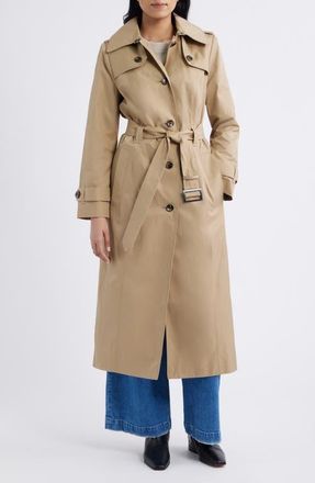 London Fog Cotton Blend Trench Coat in British Khaki at Nordstrom, Size X-Large