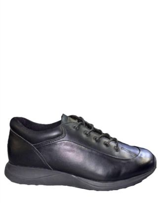 GBX Mens Leather Lace-Up Comfort Sneakers In Black