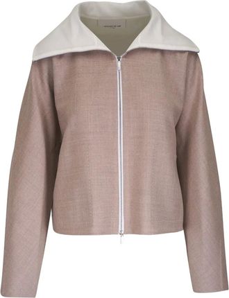 Lafayette 148 New York Giacca con collo a contrasto - Marrone