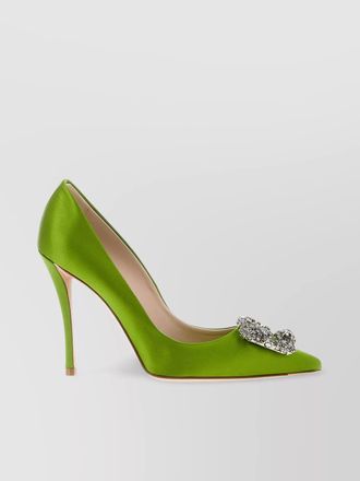 Roger Vivier silk flower strass pumps