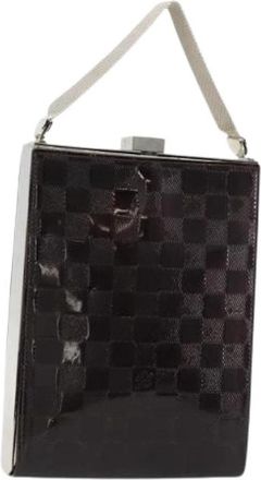 Louis Vuitton Pre-owned Vintage Patent Leather Hand Bag - Dames - Vintage Clutch - Bruin - ONE Size - Leer - Vintage