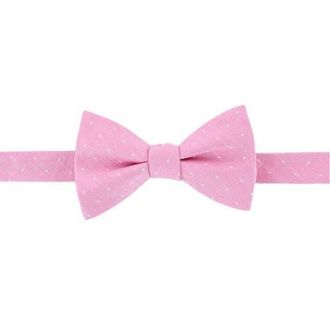 Trafalgar Store Churchill Chambray Polka Dot Linen Blend Bow Tie in Light Pink With Polka Dots at Nordstrom