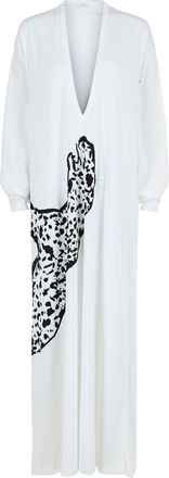 Ferragamo V-Neck Oversized Maxi Dress