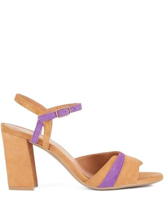 Geox 80mm block-heel open-toe sandals - Brown