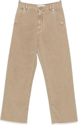 Darkpark Sienna Loose Side Split Denim - Dames - Loose Fit Jeans - Beige - W28 - Denim - Jeans