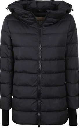 Herno A-Shape Jas - Dames - Gewatteerde jassen - Zwart - 2XL - Wol - Jassen