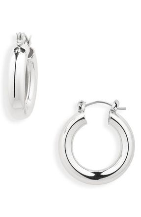 BP. Dipped Bold Medium Hoop Earrings in Sterling Silver Dipped at Nordstrom