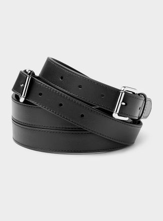 Lauren Ralph Lauren Womens Square-buckle wide leather double belt