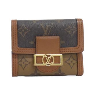 Louis Vuitton Marron Coated Canvas Wallet (Tri-Fold) (Pre-Owned)