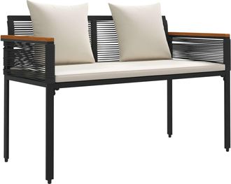 vidaXL Banco De Exterior 2 -seater 117 X 54 X 74.5 Cm Rat&aacute;n Sint&eacute;tico Vidaxl