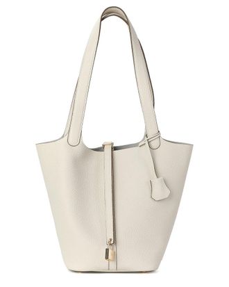 Tiffany & Fred Pebbled Leather Bucket Tote