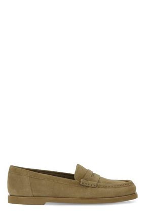 Gianvito Rossi Vernon Mocassin in Brown Leather at Nordstrom, Size 34.5