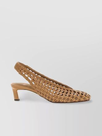 Fendi leather slingback pumps