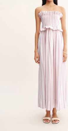 Poss&eacute; Coby Strapless Dress In Vintage Stripe