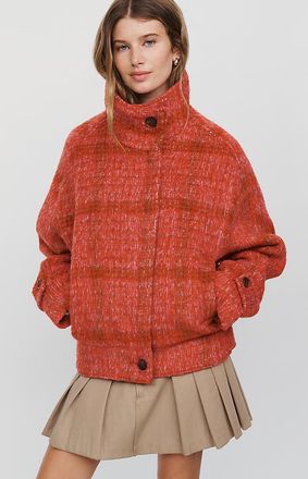 Maeve Funnel Neck Coat Jacket