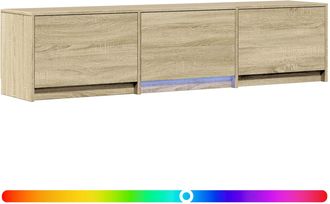 vidaXL Mueble De Tv Con Led 165 X 34 X 40 Cm Roble Sonoma Vidaxl