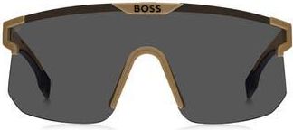 BOSS 99mm Shield Sunglasses in Beige Black at Nordstrom Rack