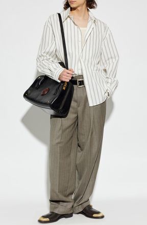 Versace Shirt With A Striped Pattern, Mens, White