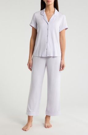 Nordstrom Moonlight Eco Crop Pajamas in Purple Puff at Nordstrom, Size X-Small