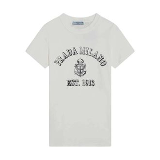 Prada Dames, Tops, Wit, Maat: S Jersey