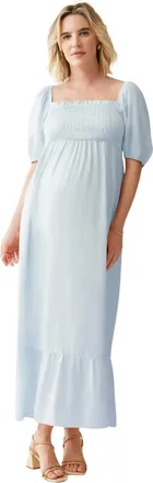 Ingrid & Isabel The Shower Maternity Maxi Dress in Sky at Nordstrom, Size X-Large