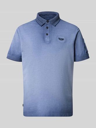 PME Legend Regular Fit Poloshirt mit Label-Stitching in Dunkelblau Melange, Gr&ouml;&szlig;e XXXL