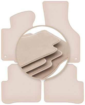 OEM Alfombrillas Beige Premium Para Volkswagen Passat B7 Sed&aacute;n, Familiar, Variante, Alltrack 2010-2014