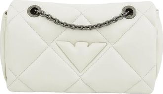Emporio Armani Stijlvolle Handtas voor Dagelijks Gebruik - Dames - Schoudertassen - Wit - ONE Size - Polyester - Tassen
