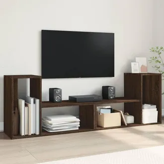vidaXL Vidaxl - Muebles De Tv 2 Uds Madera Ingenier&iacute;a Roble Marr&oacute;n 75x30x50 Cm