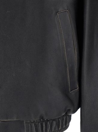 Dunst Mens Leather Jacket Udju6a105g3 Black Lamb Coat