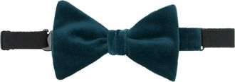 Oliver Brown Velvet Bow Tie, Self Tie - Teal