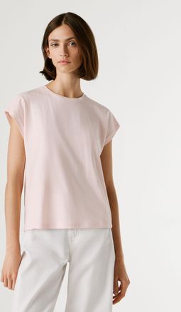 Pepe Jeans London T-Shirt PEPE JEANS BLOOM, Damen, Gr. XL, pale pink, Single Jersey, Obermaterial: 100% Baumwolle, bedruckt, unifarben, slim fit h&uuml;ftlang, Rundhals, abg