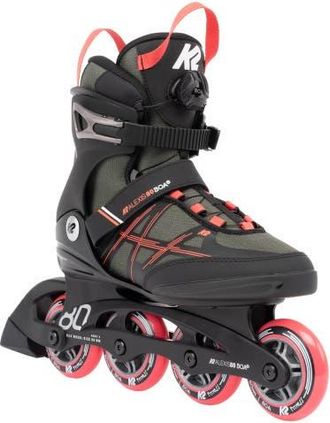 K2 Alexis 80 Boa Gray-Coral Womens Inline Skates in Gray/coral at Nordstrom, Size 7