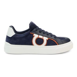 Ferragamo Su&egrave;de sneaker - Heren - Schoenen - Blauw - Maat: 42 EU Su&egrave;de