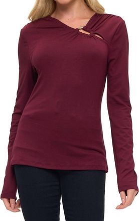 Ariella Ring My Bell Top In Burgundy