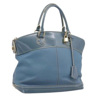 Louis Vuitton Pre-owned Hand Bag - Dames - Pre-owned - Blauw - Maat: ONE Size Leer